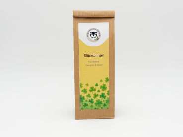 Glücksbringer Bio Tee (Orangen-Erdbeer-Geschmack) von Hochwaldkäuzchen